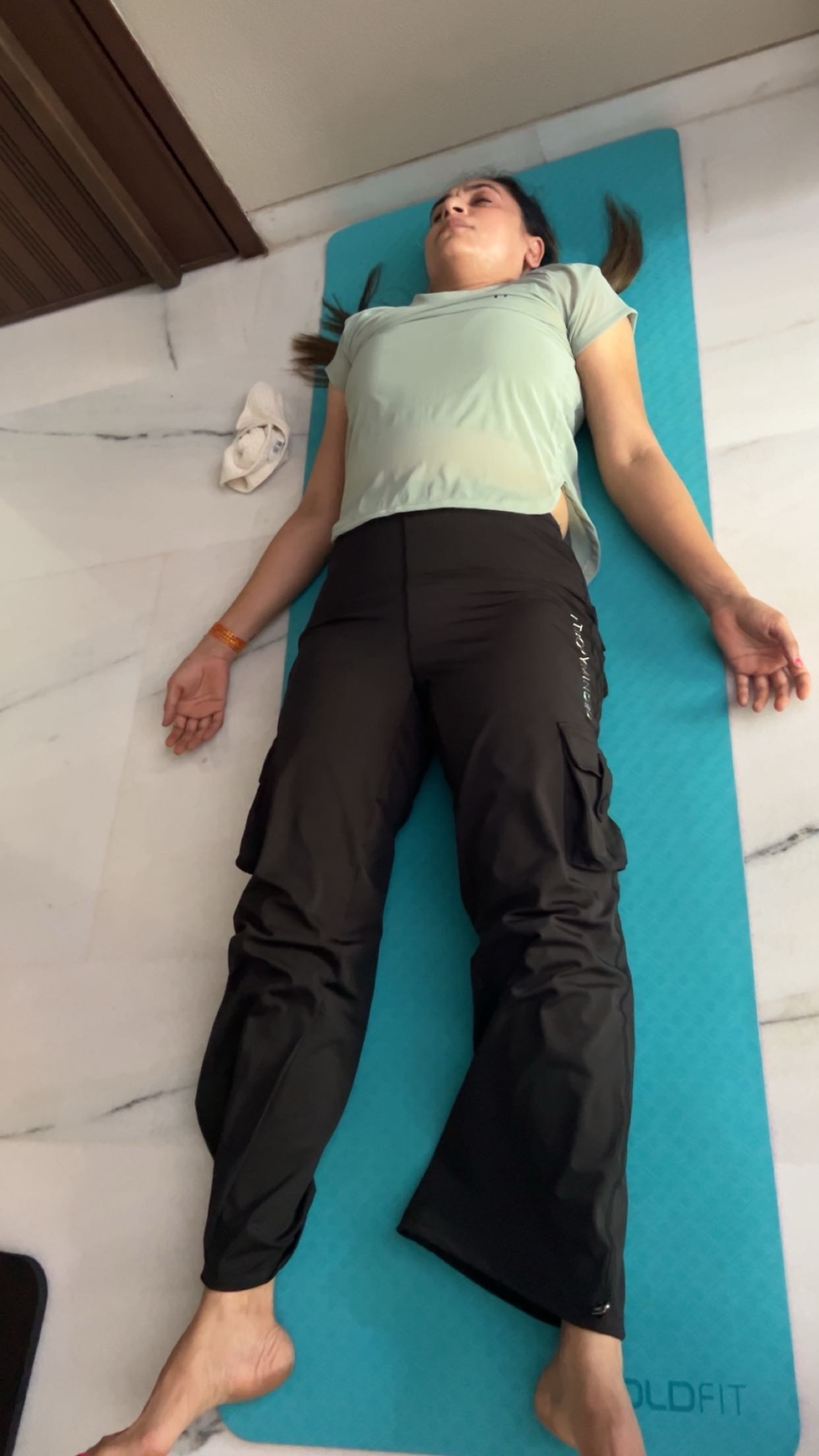 Student yoga practice — balance and focus