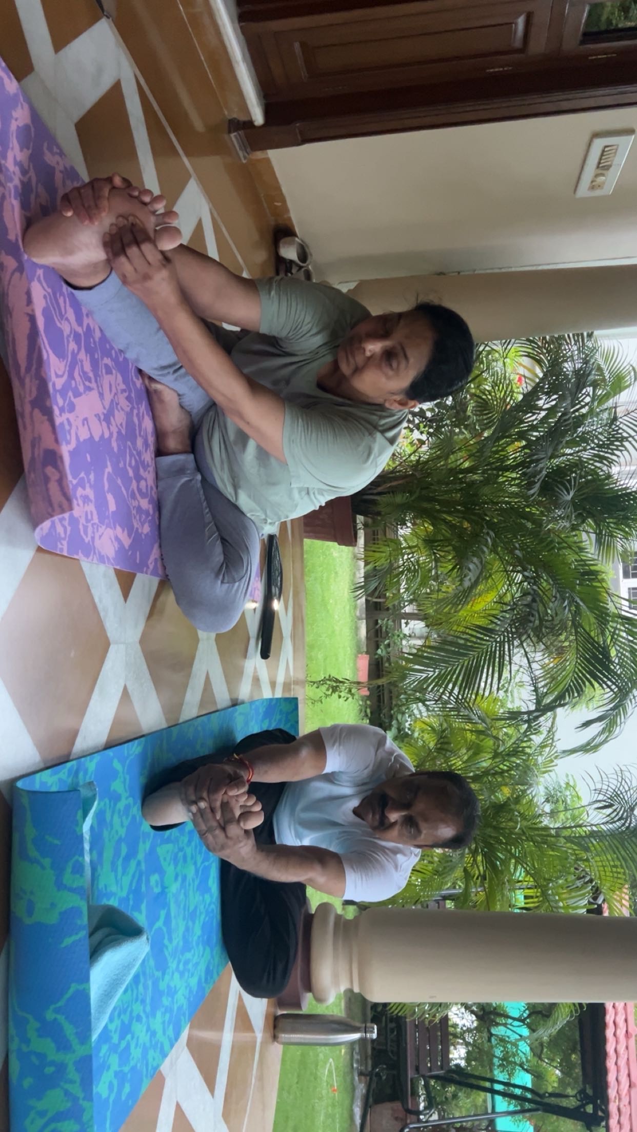 Student yoga practice — strength and calm